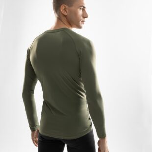 SIROKO Wild moška športna majica z dolgimi rokavi – črna, oprijeta, tehnično dovršena majica za hladne treninge