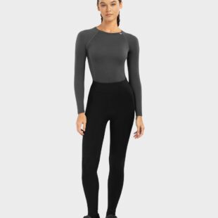 SIROKO Core Agility ženske termo kolesarske pajkice – črne, z odsevnimi elementi