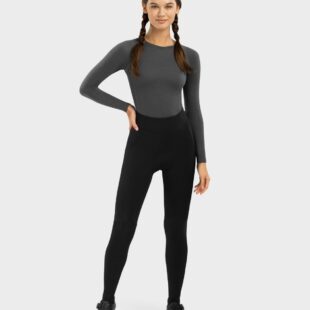 SIROKO Core Lookout ženske kolesarske podložene pajkice – črne z odsevnimi detajli