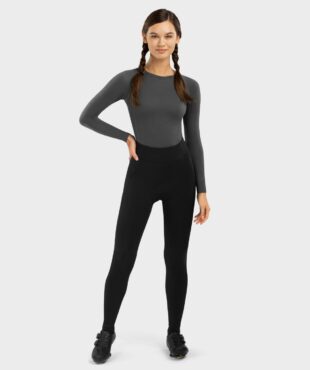 SIROKO Core Lookout ženske kolesarske podložene pajkice – črne z odsevnimi detajli