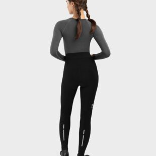 SIROKO Core Lookout ženske kolesarske podložene pajkice – črne z odsevnimi detajli