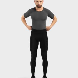 SIROKO Core Topclass moške kolesarske pajkice – črne, zračne in podložene za temperature od 10 °C do 25 °C