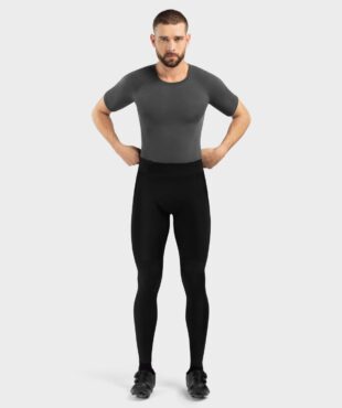 SIROKO Core Topclass moške kolesarske pajkice – črne, zračne in podložene za temperature od 10 °C do 25 °C