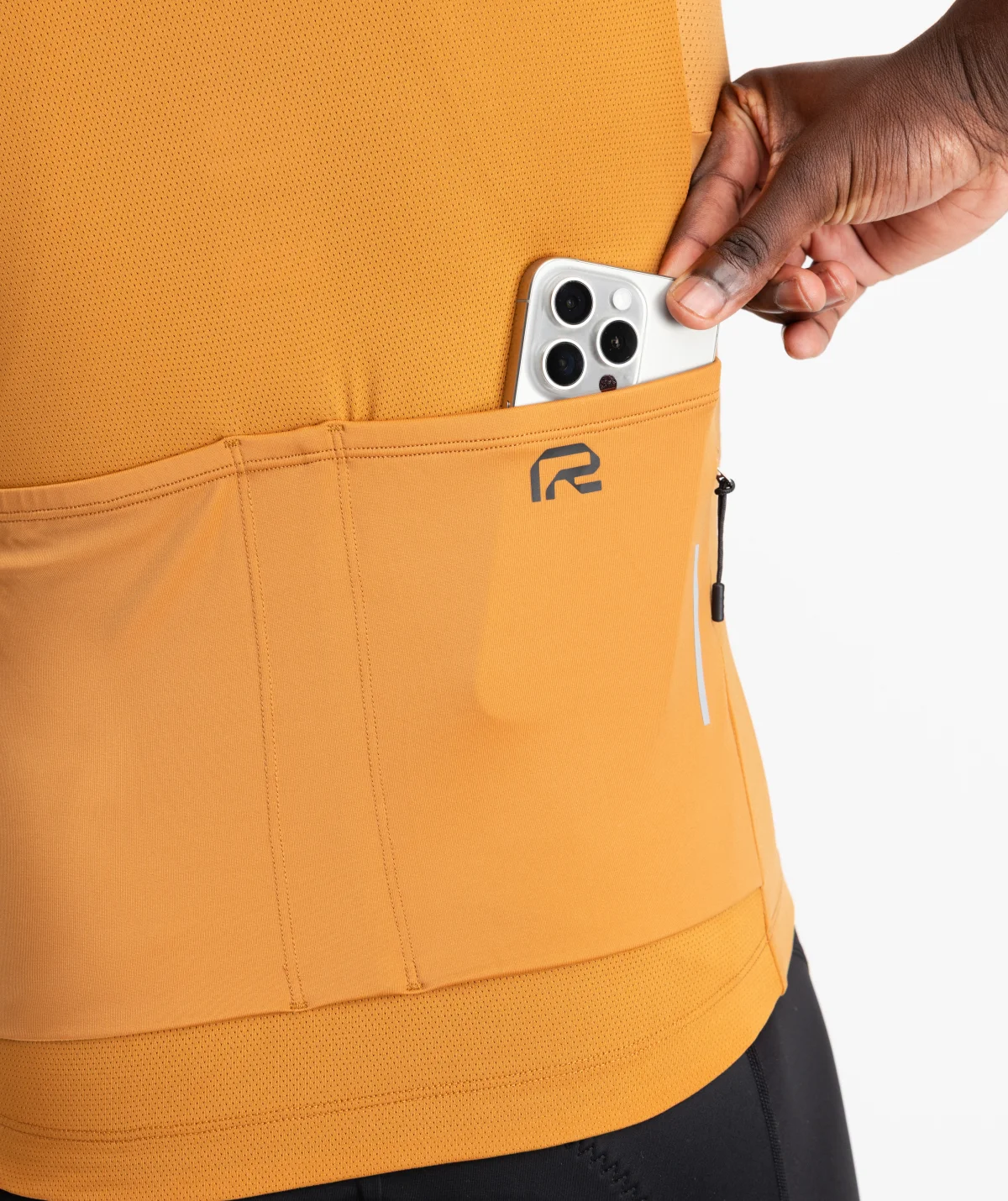 SIROKO M6R Apricot moška kolesarska majica iz recikliranih tkanin, kratkih rokavov, za trajnostno in zmogljivo kolesarjenje