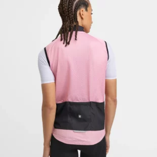 SIROKO V1-W Berthel ženski kolesarski brezrokavnik, črne barve, za zaščito pred vetrom in optimalno zračnost