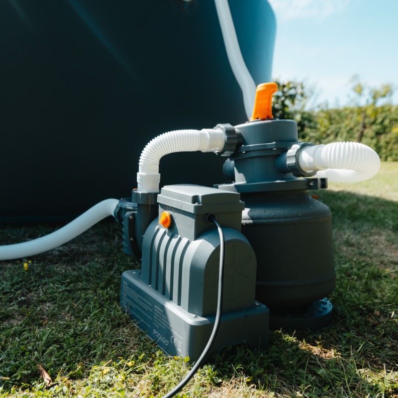 IPoolGo okrogli bazen 6 m x 1,6 m | Siva Barva | s tlačilko | Neprekosljiva Prostranost Za Brezskrbno Poletje! - slika 20