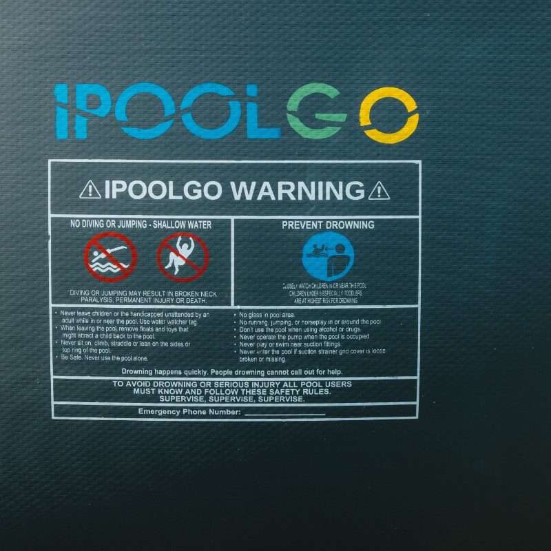 IPoolGo okrogli bazen 6 m x 1,6 m | Siva Barva | s tlačilko | Neprekosljiva Prostranost Za Brezskrbno Poletje! - slika 22