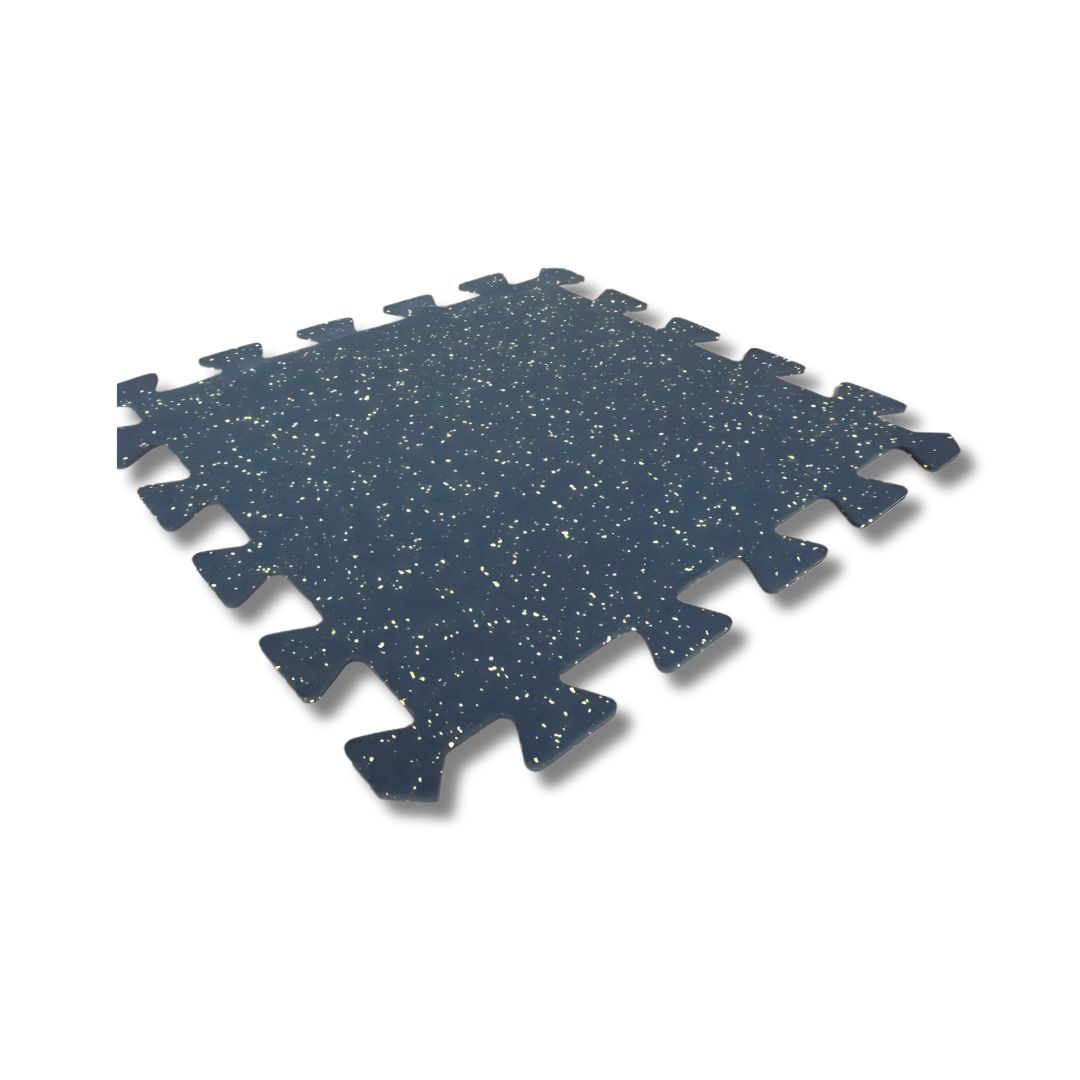 Fitmat gumirana puzzla 50x50 cm x 5 mm – protizdrsna gumena talna obloga z rumenim EPDM dodatkom