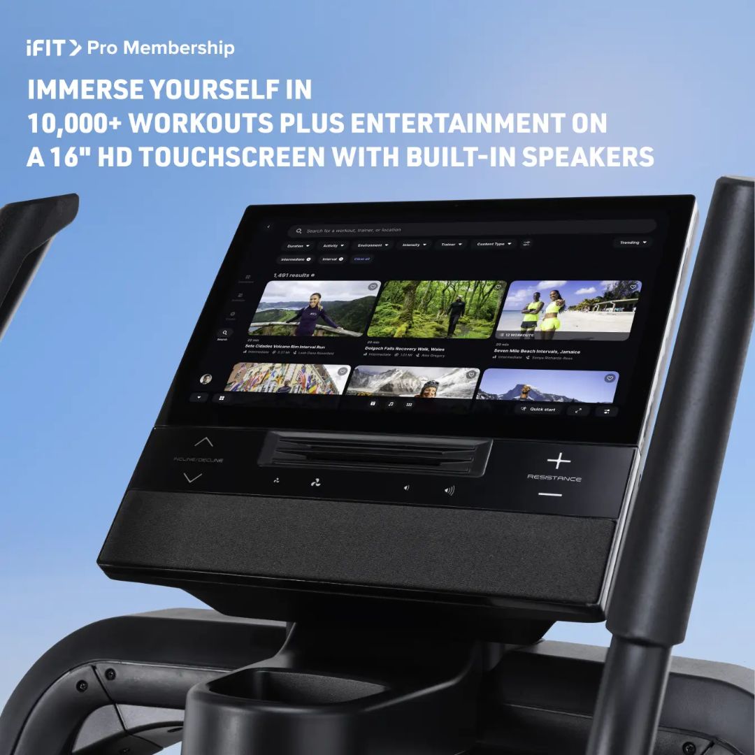 NordicTrack X16 Elliptical – premium 3‑v‑1 eliptik z inteligentnim nadzorom in iFIT zaslonom