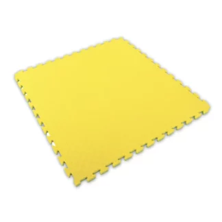 Tatami podloga puzzle 1x1 m 2 cm – rumeno-črna talna obloga iz EVA pene za vadbo in otroške igralnice