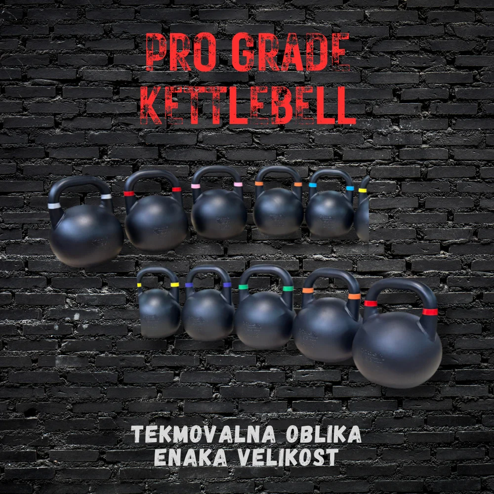 Pro Grade kettlebell (različne teže) | Tekmovalna oblika, enaka velikost, vrhunska tehnika | po naročilu (dobava 7 do 14 dni)