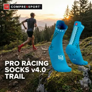 Compressport Pro Racing Socks v4.0 Trail | Hawaiian Ocean/Shaded Spruce | Neprebojna zaščita za divje terene - T3 (42 - 44)
