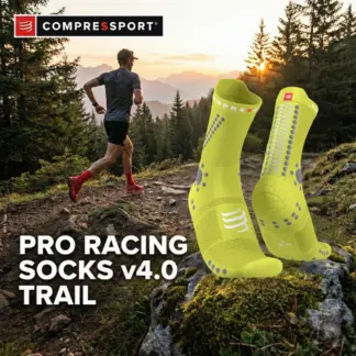 Compressport Pro Racing Socks v4.0 Trail | Primerose/Alloy | Neprebojna zaščita za divje terene - T1 (35 - 38)